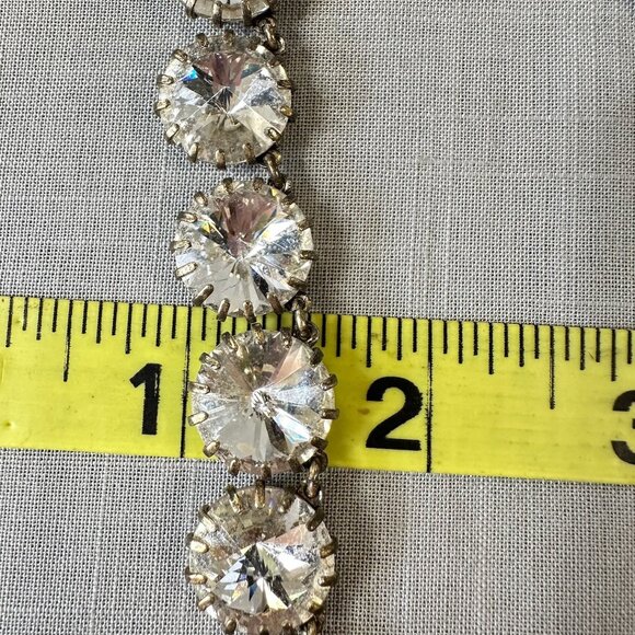 J. Crew Clear Rhinestone Retro Necklace - Picture 7 of 15